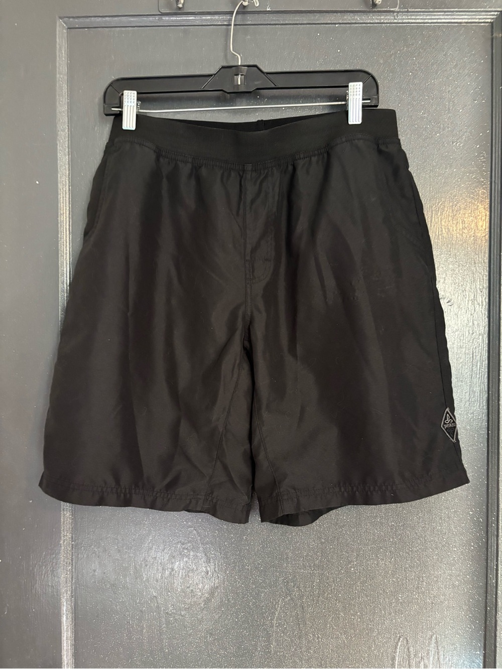Damaged Prana Black Men's Athletic Shorts